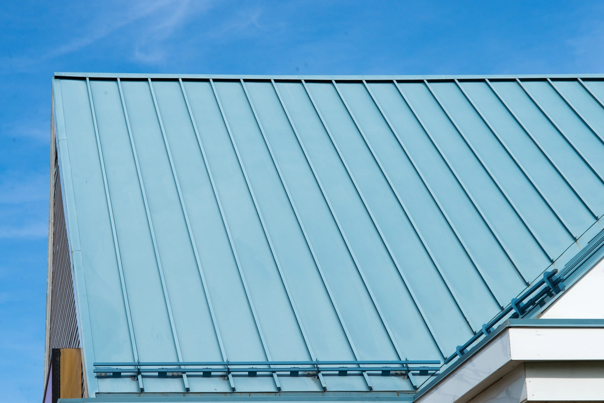 blue metal roof