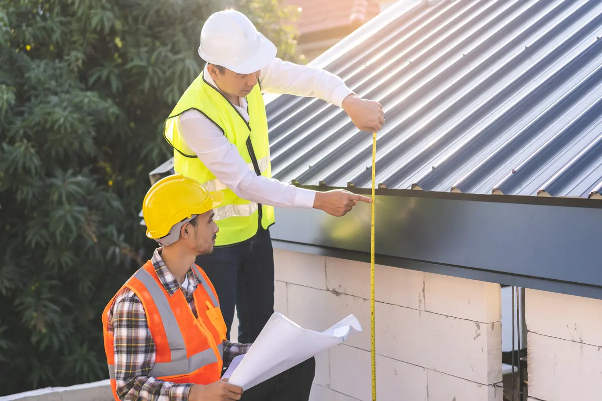 measuring metal roof