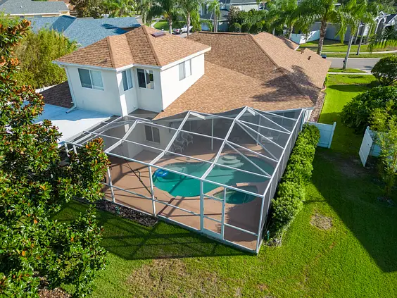 roofing valrico screened in pool area