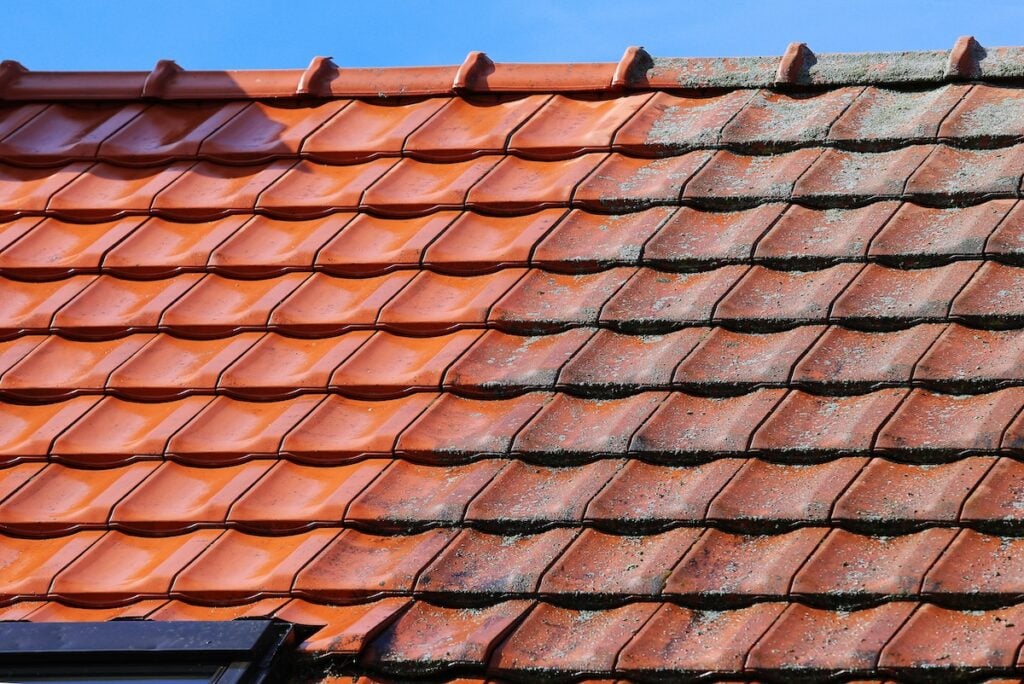clean vs dirty roof