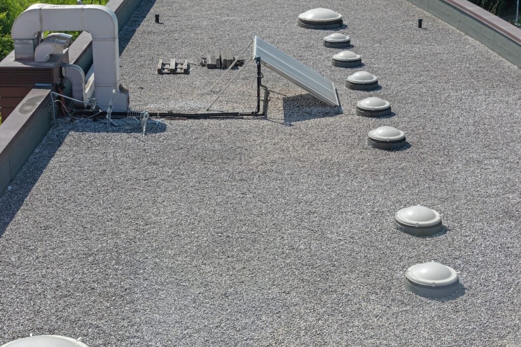 flat gravel roof